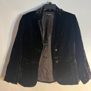 TAHARI Women's Black Velvet Blazer